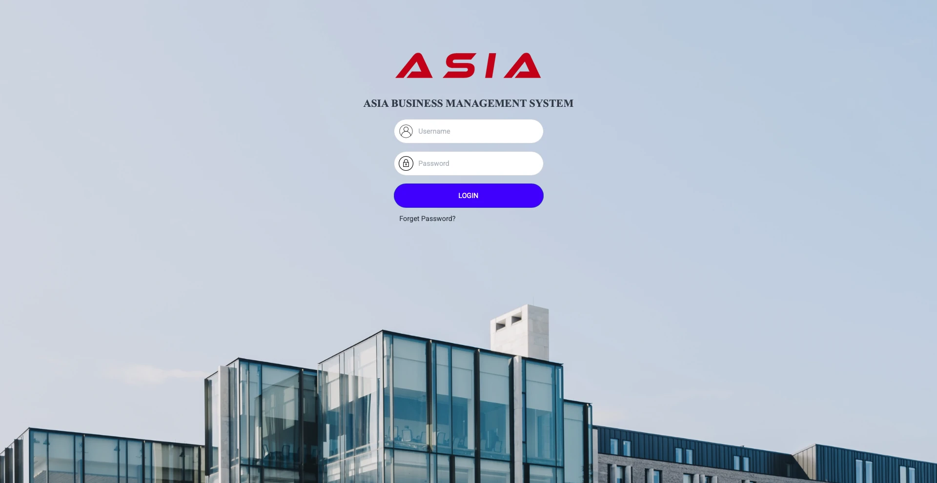ASIA business management login preview
